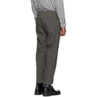 Ann Demeulemeester Black and Beige Cotton Buckley Trousers