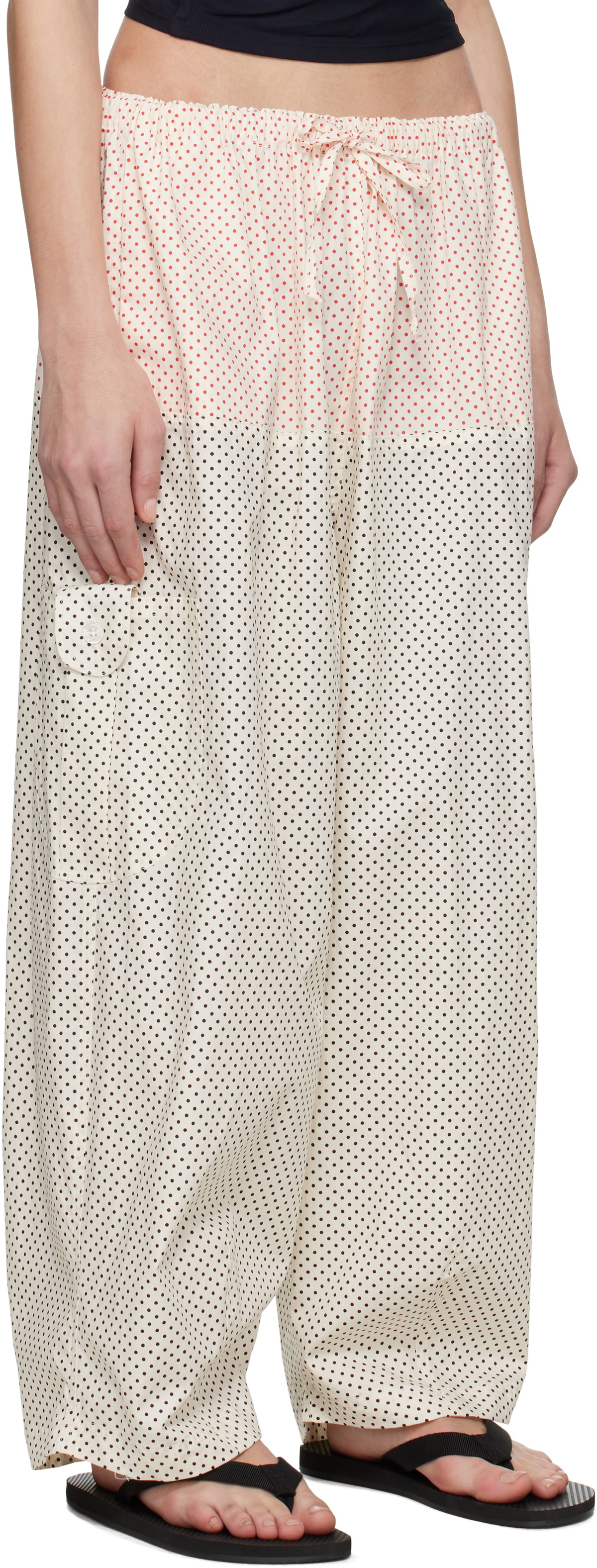 SC103 Off-White Margin Trousers