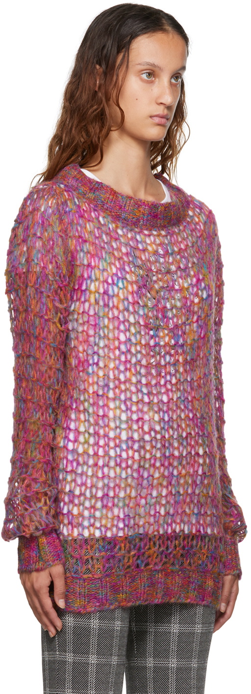 Anna Sui Multicolor Boatneck Sweater