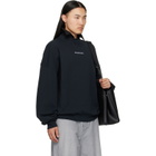 Balenciaga Black Shirt Collar Sweatshirt