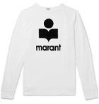 Isabel Marant - Kieffer Logo-Flocked Linen-Jersey T-Shirt - White