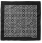 Dolce & Gabbana - Printed Silk-Twill Pocket Square - Black