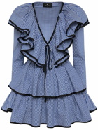 ETRO - Ruffled Cotton Poplin Mini Dress