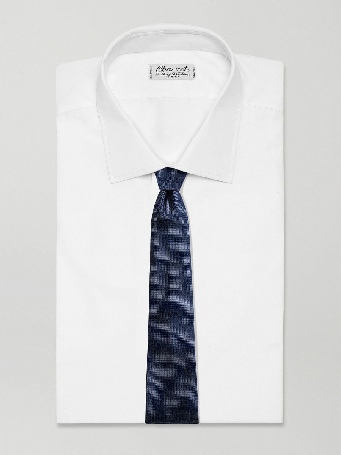 Paul Smith - 8cm Embroidered Silk and Linen-Blend Grenadine Tie