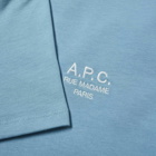A.P.C. Men's Raymond Embroidered Logo T-Shirt in Blue