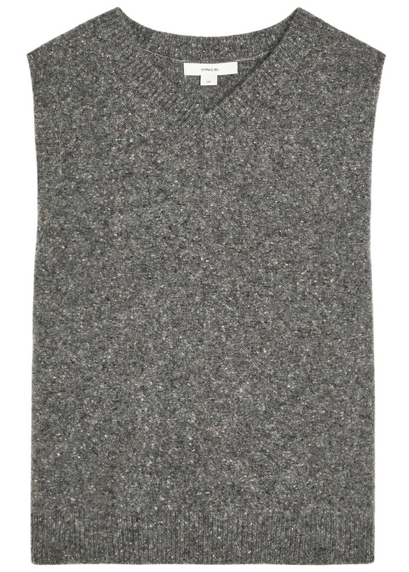 Photo: Vince Melange Cashmere Vest Grey