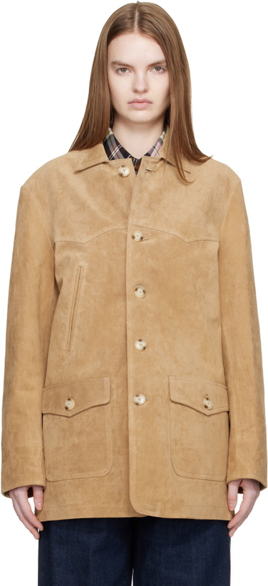 Photo: Carter Young Tan Chicago Suede Jacket