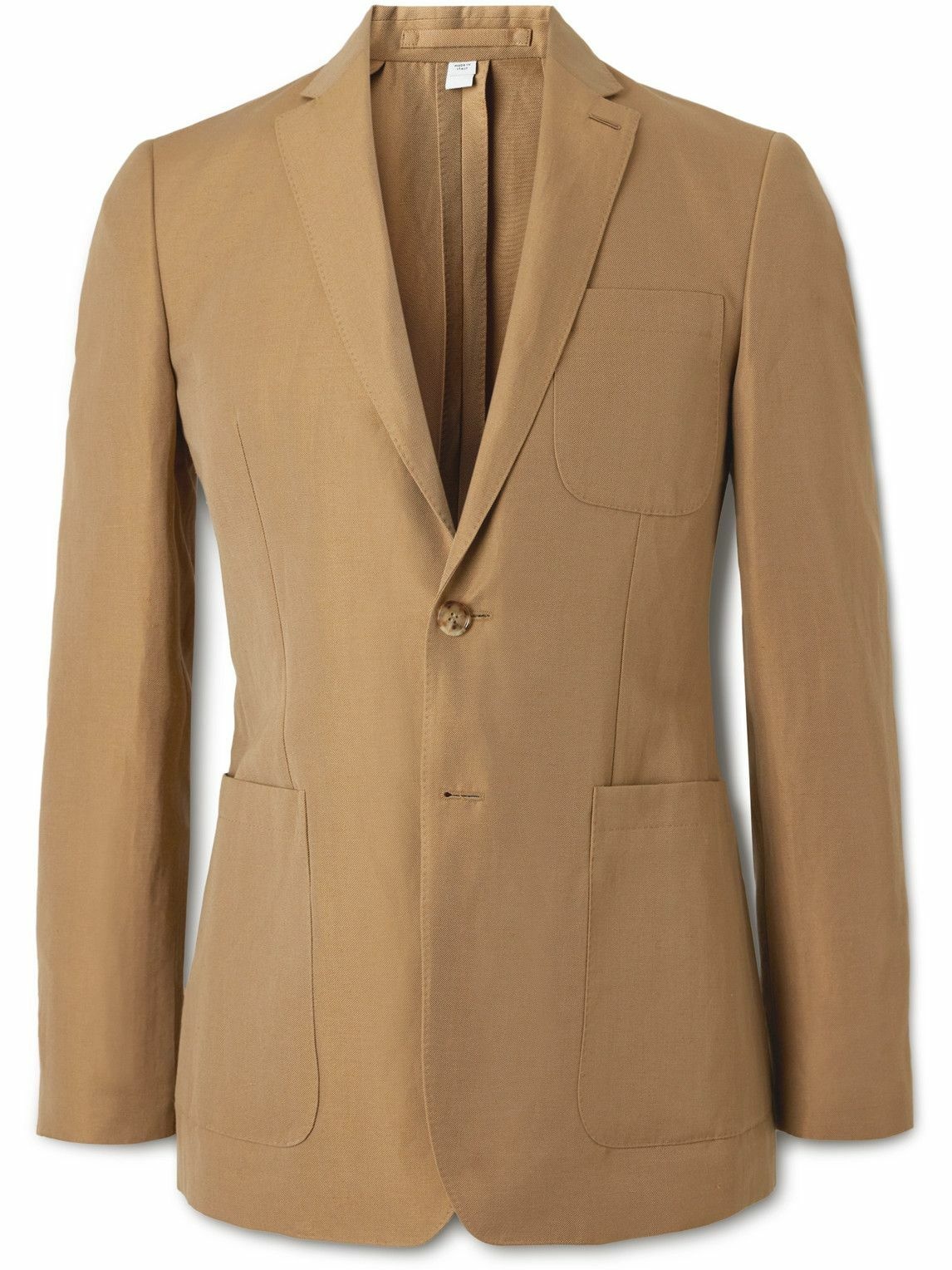 Photo: Burberry - Slim-Fit Unstructured Wool and Linen-Blend Suit Jacket - Brown