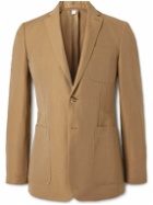 Burberry - Slim-Fit Unstructured Wool and Linen-Blend Suit Jacket - Brown
