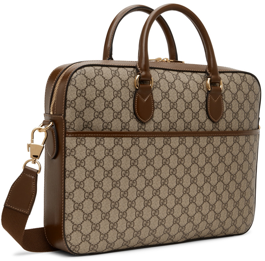 GUCCI: Ophidia GG Supreme briefcase bag - Beige