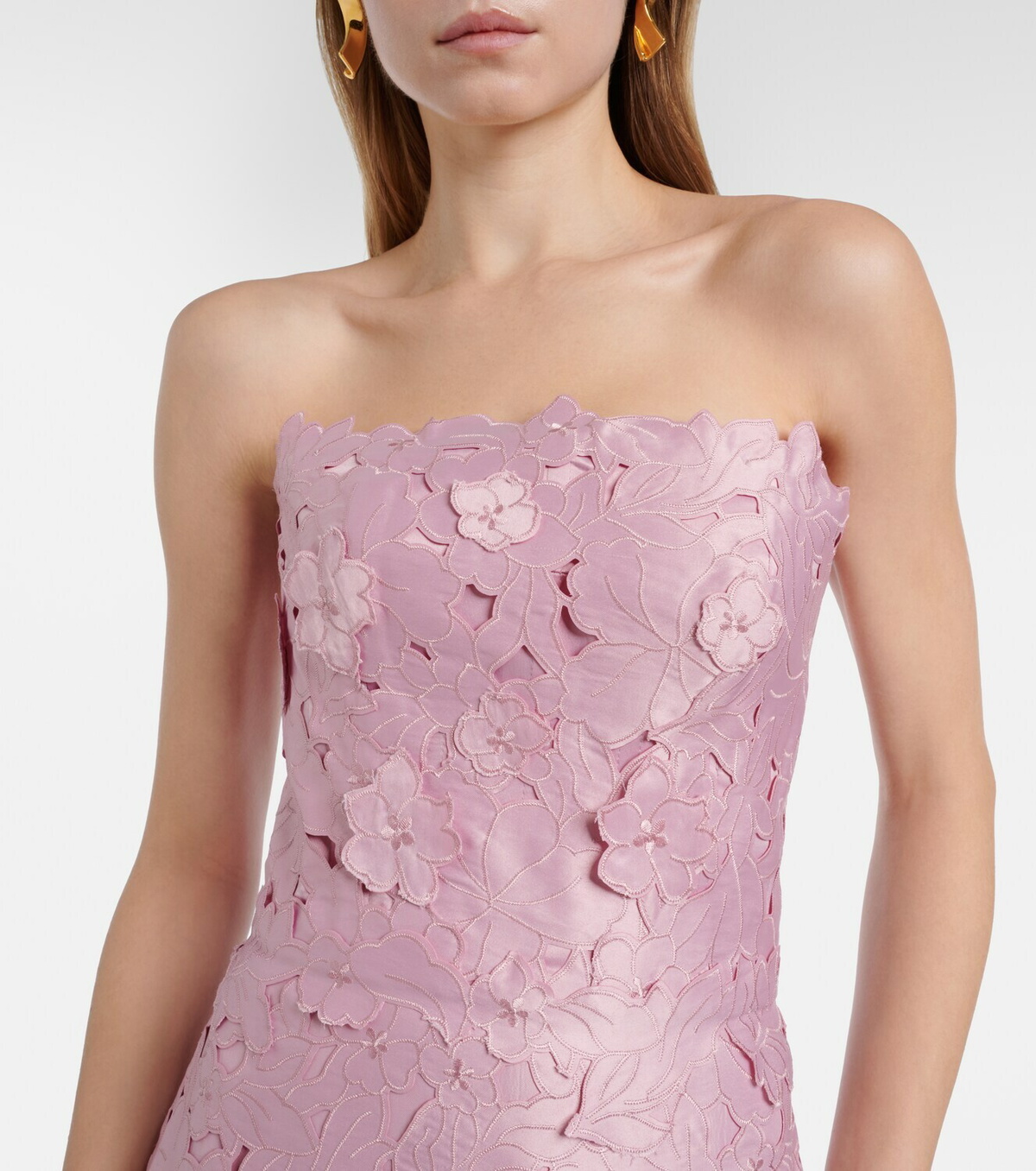Costarellos Astelle guipure lace cocktail dress