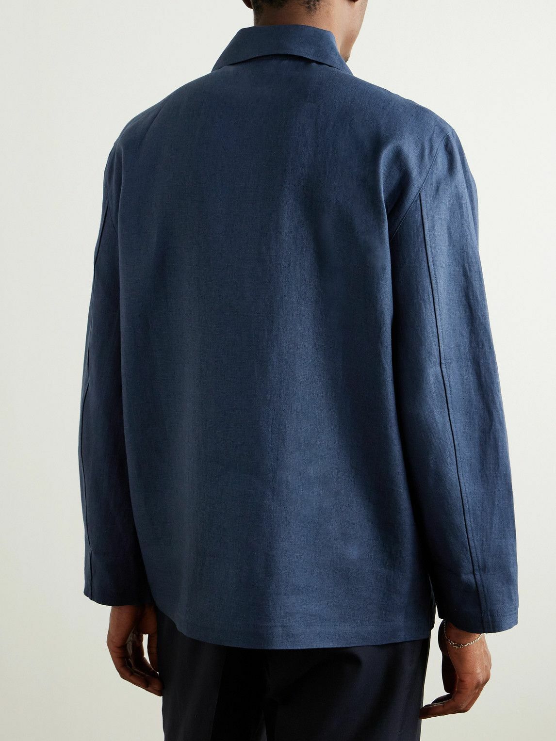 Stòffa - Linen-Twill Jacket - Blue