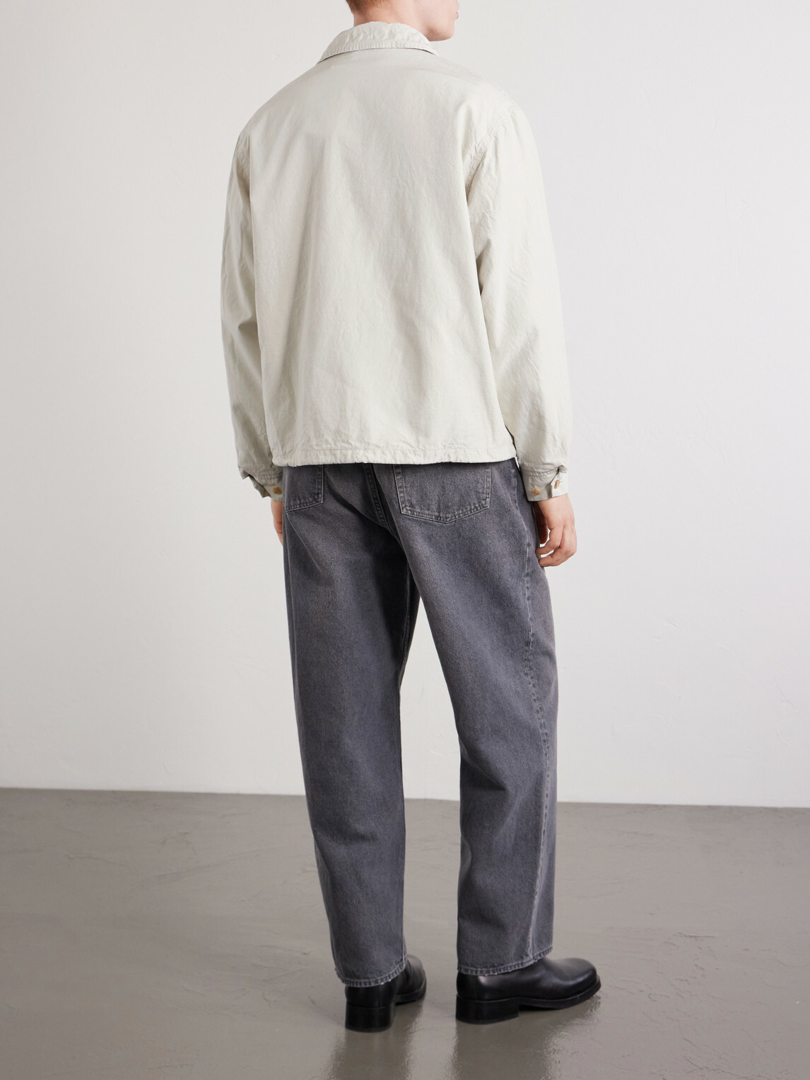 A.PRESSE - Silk and Cotton-Blend Gabardine Coach Jacket - Neutrals
