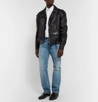 Balenciaga - Croc-Effect Leather Shoes - Men - Black
