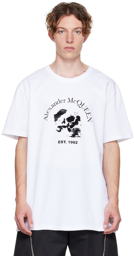 Photo: Alexander McQueen White Skull T-Shirt