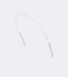 Miu Miu Logo leather-trimmed headband