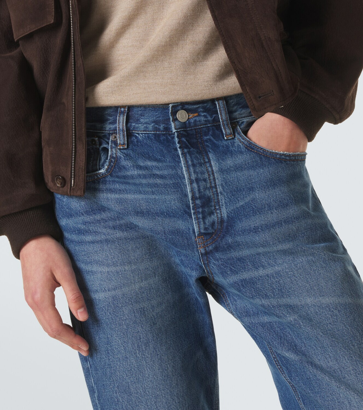 Frame Mid-rise straight jeans
