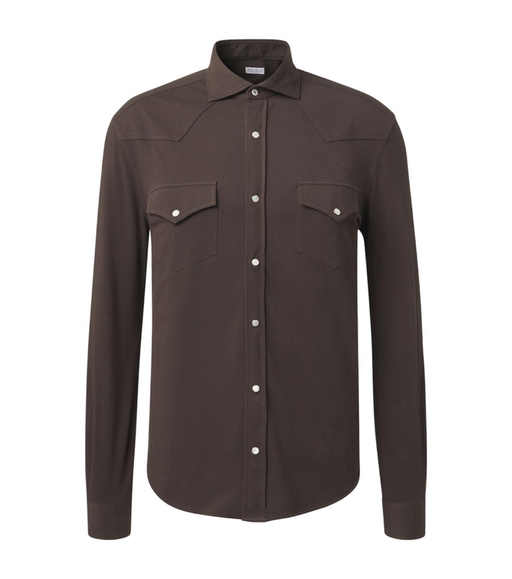 Photo: Brunello Cucinelli Cotton piqué shirt