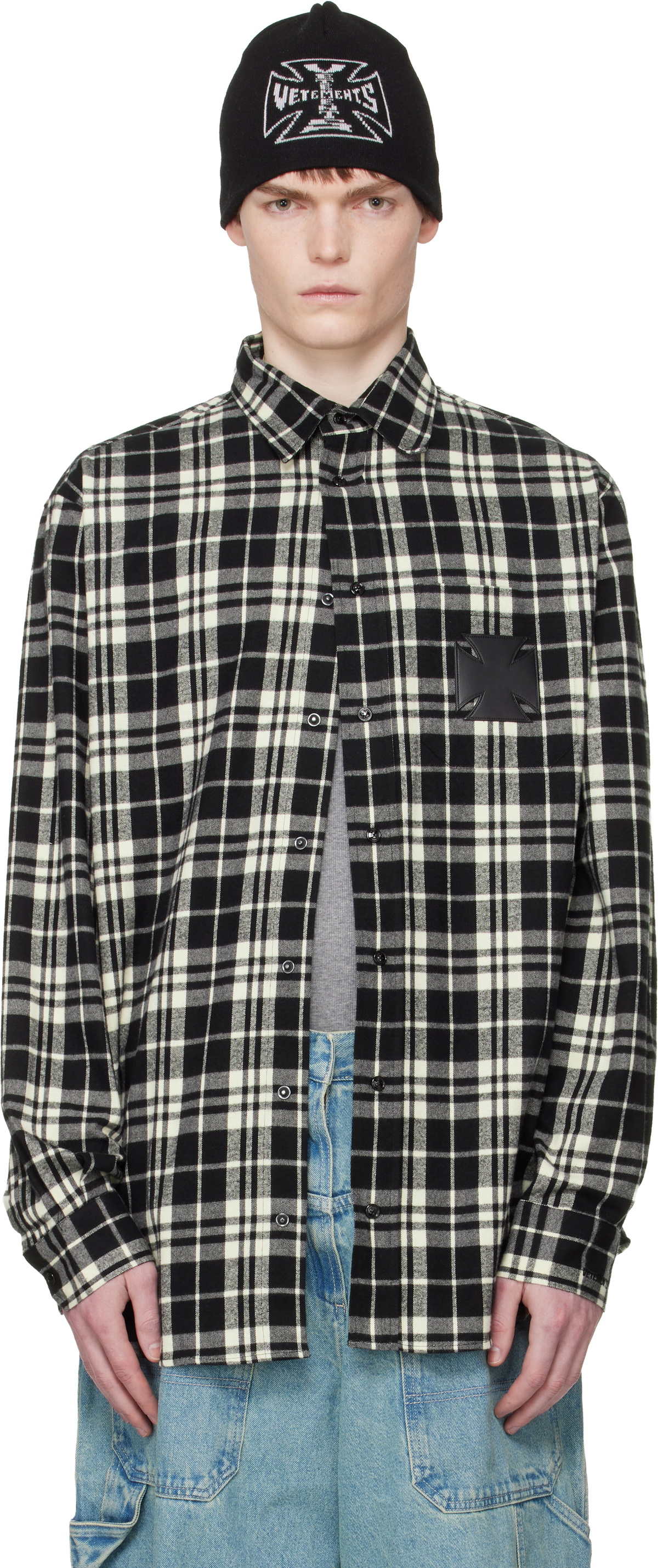 VETEMENTS Anarchy Check Flannel Shirt Vetements