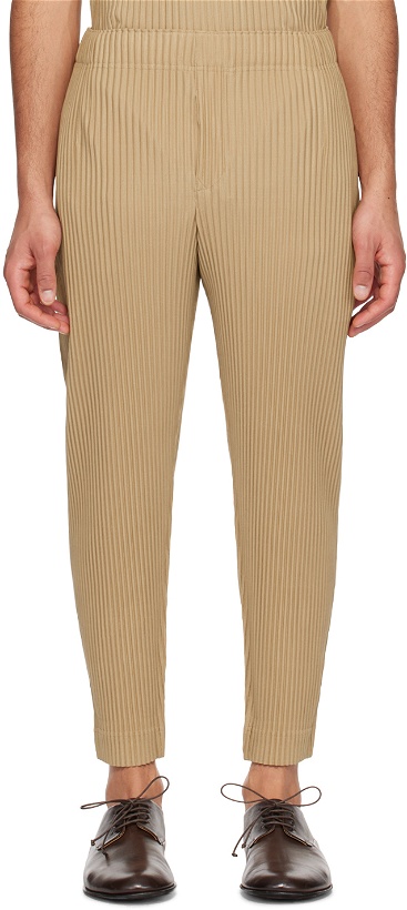 Photo: HOMME PLISSÉ ISSEY MIYAKE Beige Monthly Color February Trousers