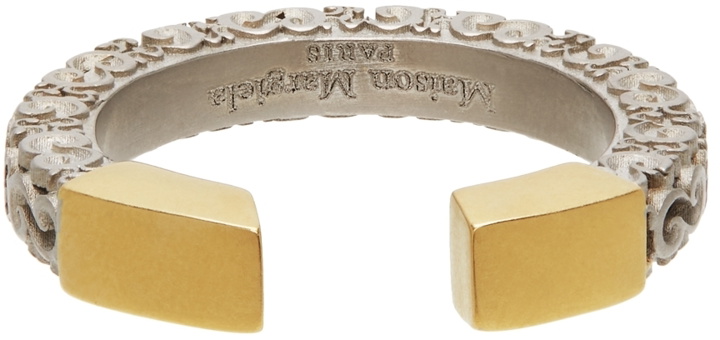 Photo: Maison Margiela Silver & Gold Engraved Ring