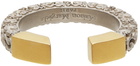 Maison Margiela Silver & Gold Engraved Ring