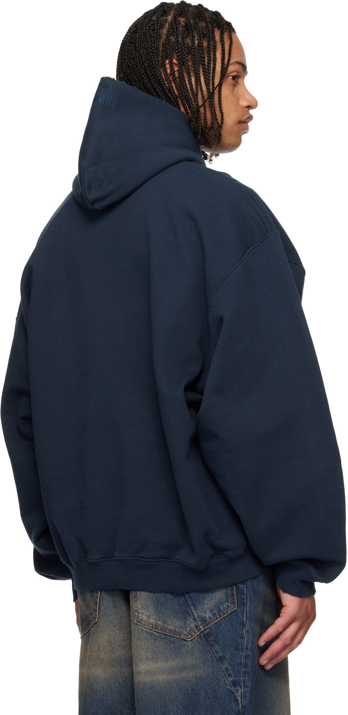 VETEMENTS Navy Holland Tourist Hoodie