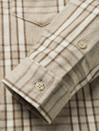 JOHN ELLIOTT - Sly Checked Cotton-Flannel Shirt - Neutrals