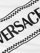 Versace - Logo-Embroidered Cotton-Jersey T-Shirt - White