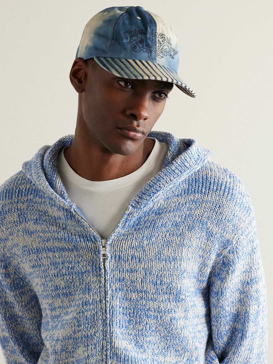 The Elder Statesman - Silvano Dual Logo-Embroidered Tie-Dyed Cotton-Twill Baseball Cap