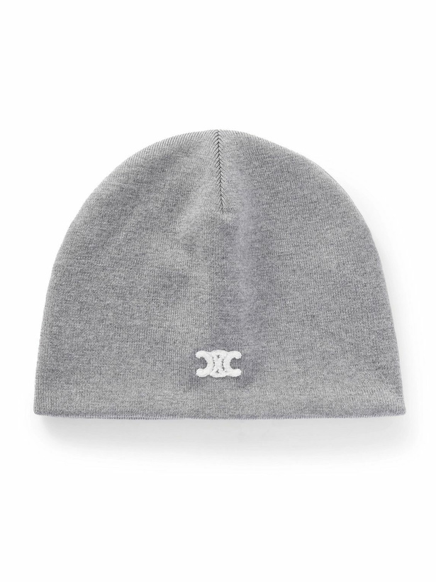Photo: CELINE - Triomphe Logo-Embroidered Wool Beanie