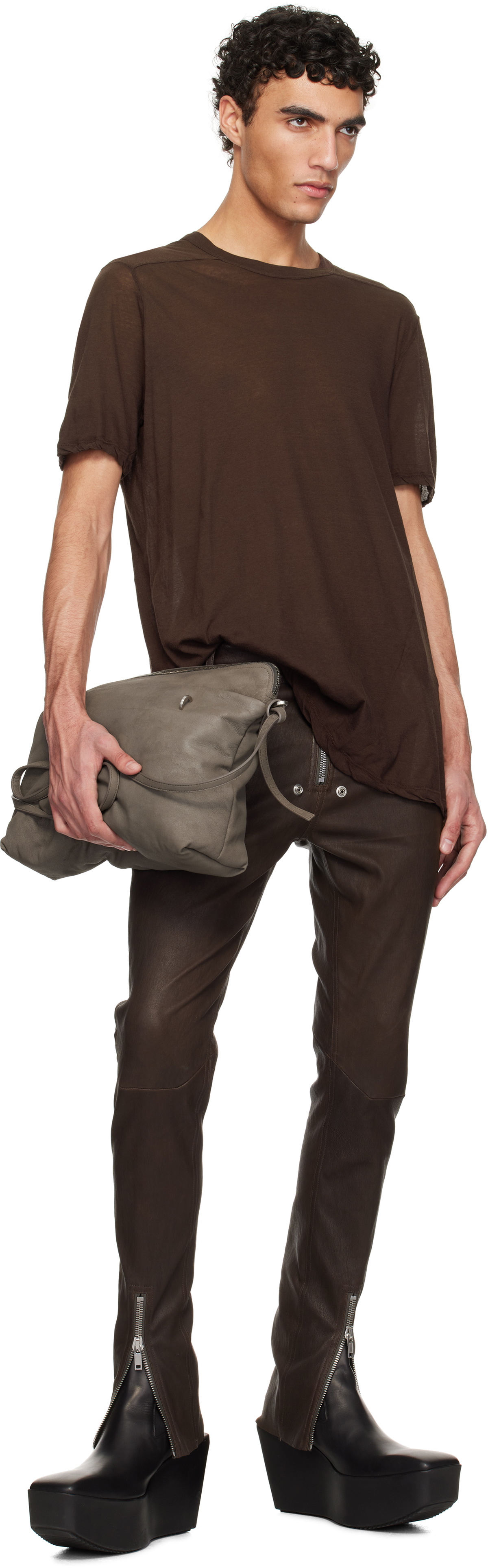 Rick Owens Gray Hollywood Big Adri Bag Rick Owens