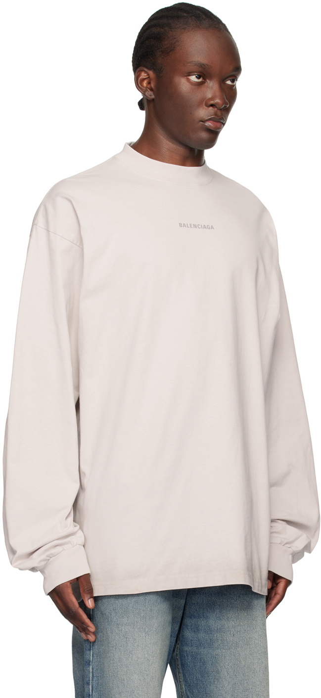 【関税込み】Balenciaga オフホワイト グラフィックTシャツ Balenciaga Off-White Graphic Long Sleeve T-Shirt Balenciaga