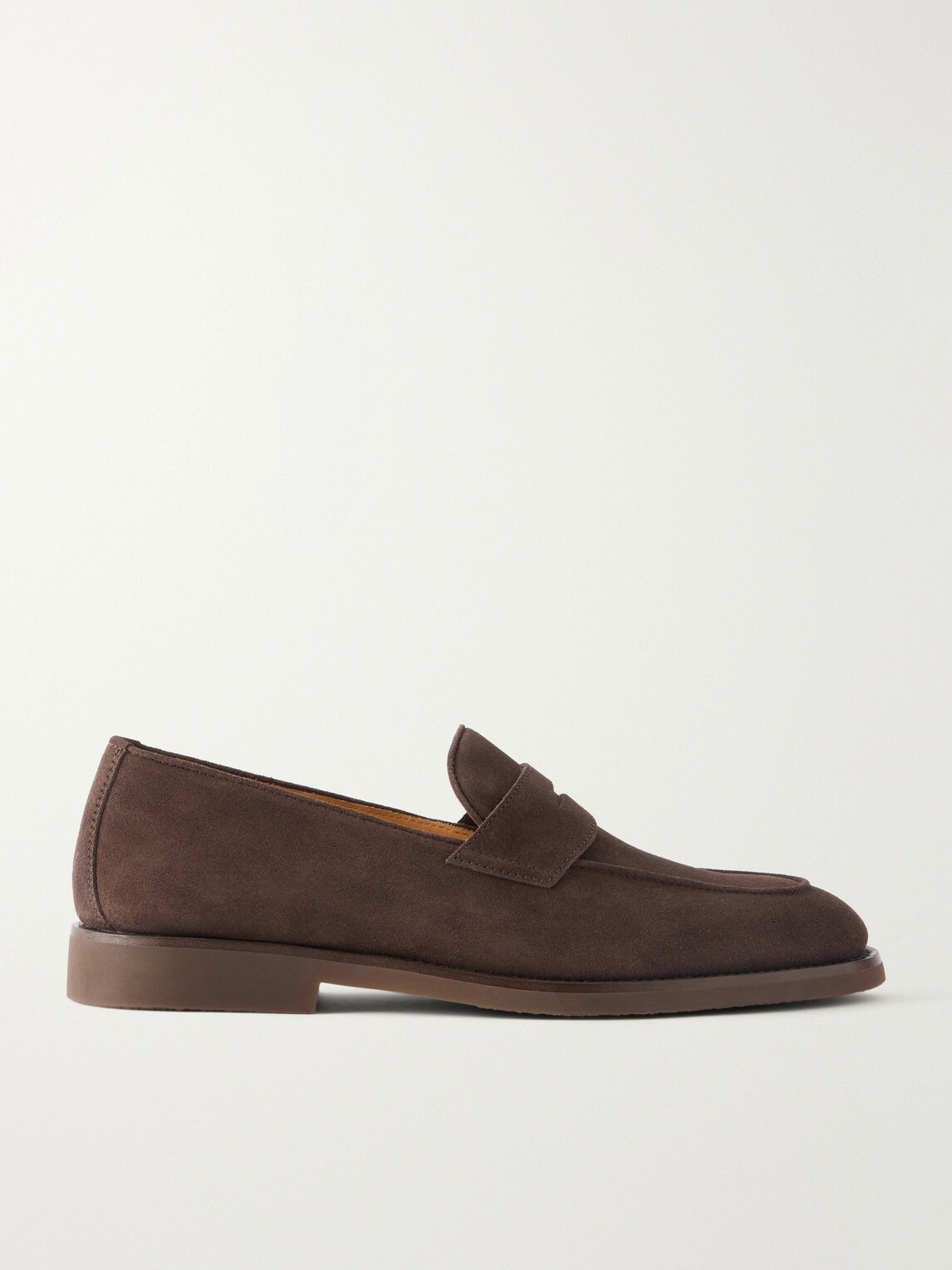 Brunello Cucinelli - Flex Suede Penny Loafers - Brown