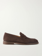 Brunello Cucinelli - Flex Suede Penny Loafers - Brown