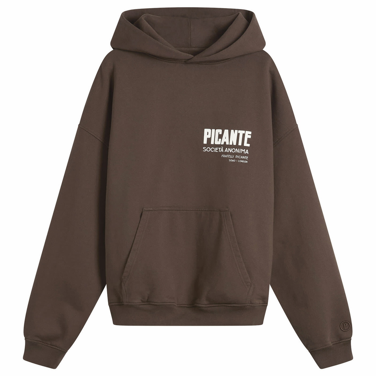 Picante Men's Fratelli Hoodie in Brown