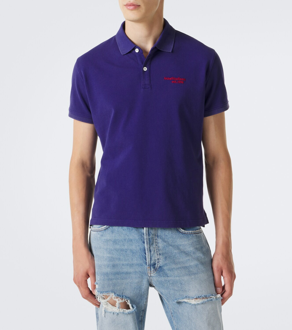 Acne Studios Logo cotton piqué polo shirt