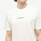 C.P. Company Men's Logo Detail T-Shirt in Gauze White