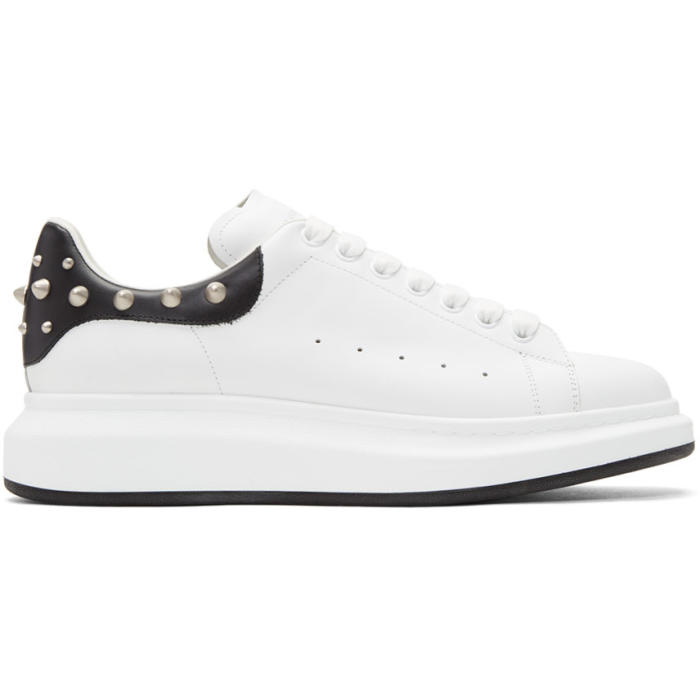 Photo: Alexander McQueen White Studded Oversized Sneakers