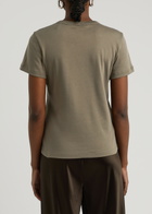Helmut Lang Logo-embroidered Cotton T-shirt Olive