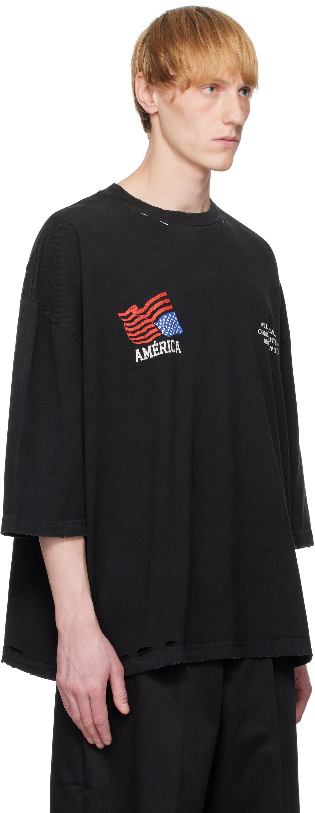 WILLY CHAVARRIA Black 'América Community Center' T-shirt Willy