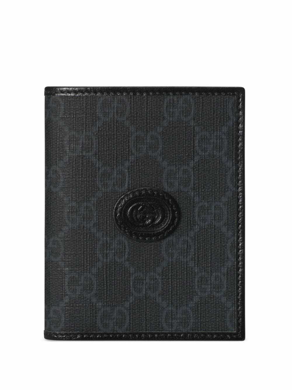 Black Jumbo-GG leather bi-fold cardholder, Gucci