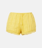 Dôen Leda lace-trimmed shorts