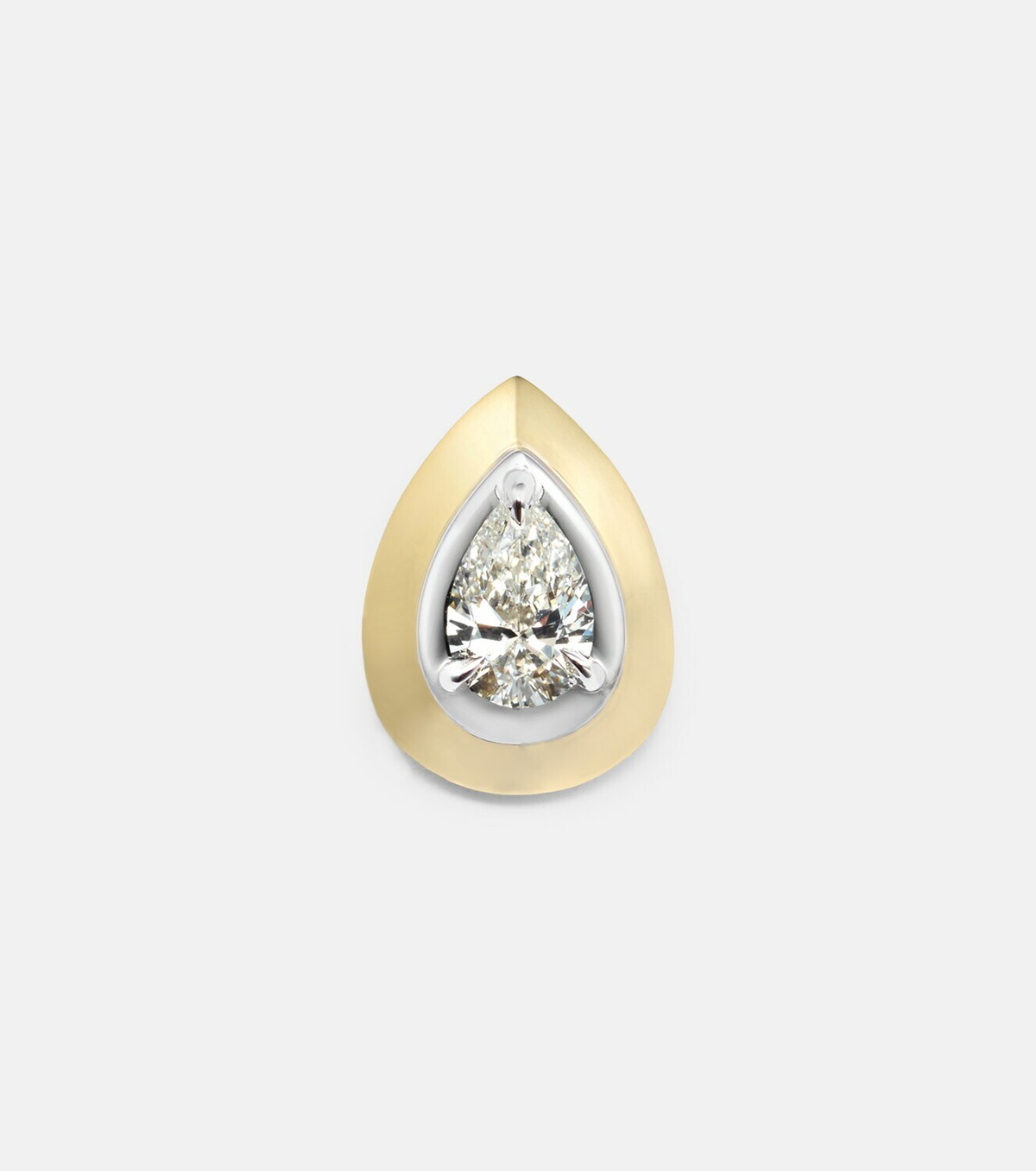Rainbow K 9kt gold single earring with diamond