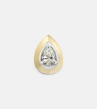 Rainbow K 9kt gold single earring with diamond