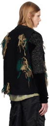 Andersson Bell Black Camouflage Knit Reversible Vest