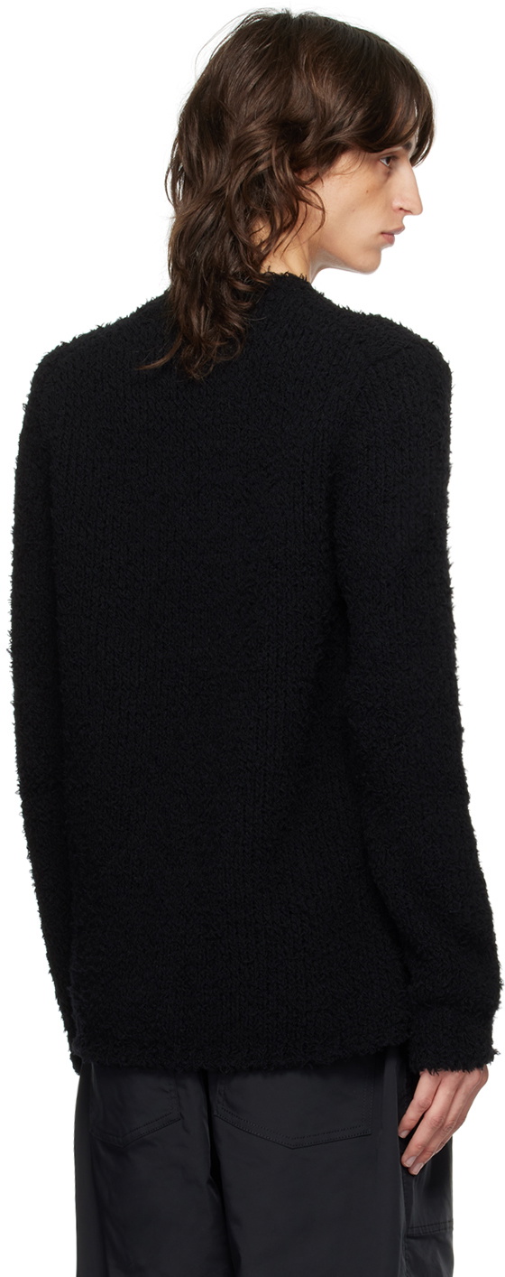 Comme des Garçons Homme Deux Black Brushed Wool Sweater