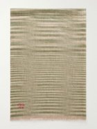 Kardo - Embroidered Striped Cashmere Scarf