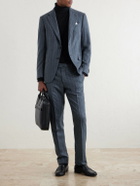Caruso - Pinstripe Wool and Cashmere-Blend Suit Trousers - Blue
