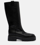 Hogan H700 leather mid-calf boots